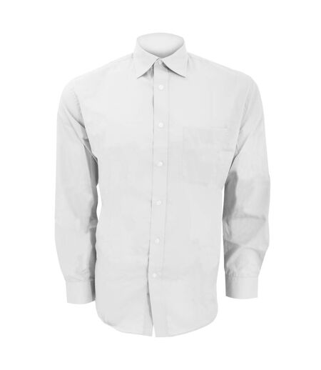 Chemise à manches longues homme blanc Kustom Kit