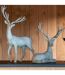 Statuette Cerf Déco Promenade 40cm Bleu Gris-3