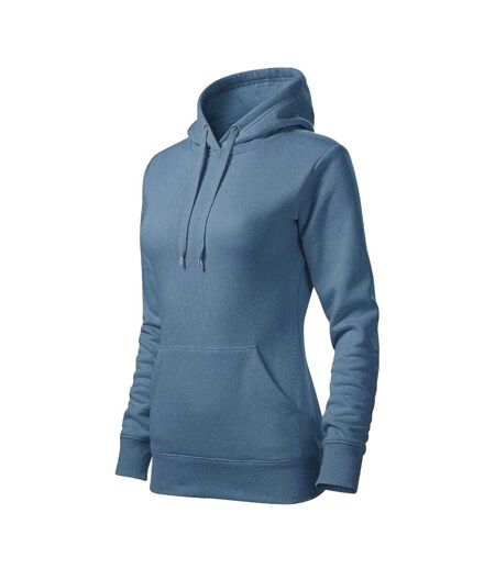 Sweat À Capuche Cape Femme Bleu Clair Malfini