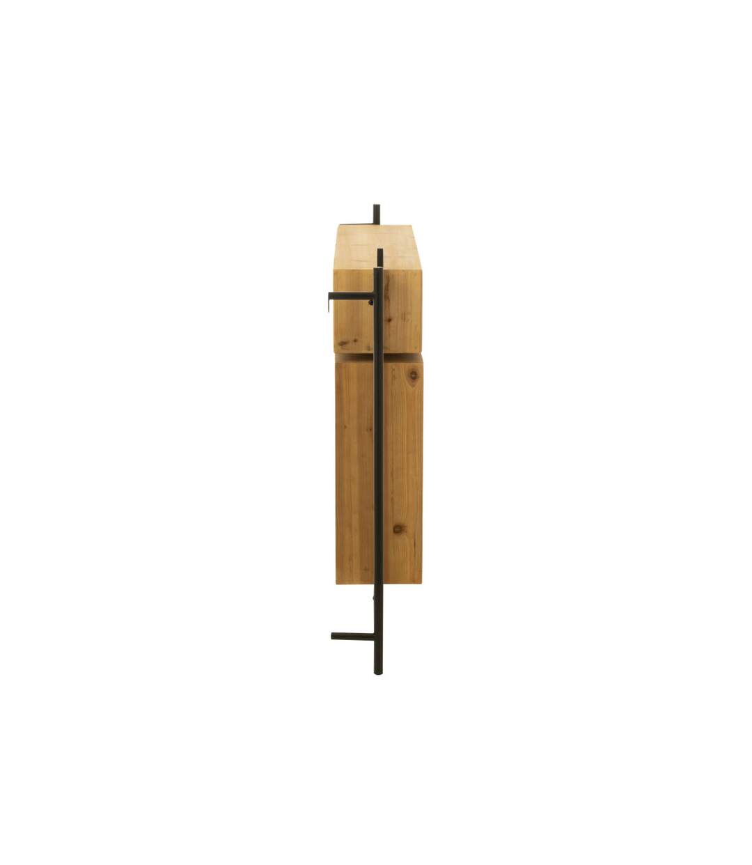 Patère Murale & Miroir Tina 130cm Noir & Naturel-5