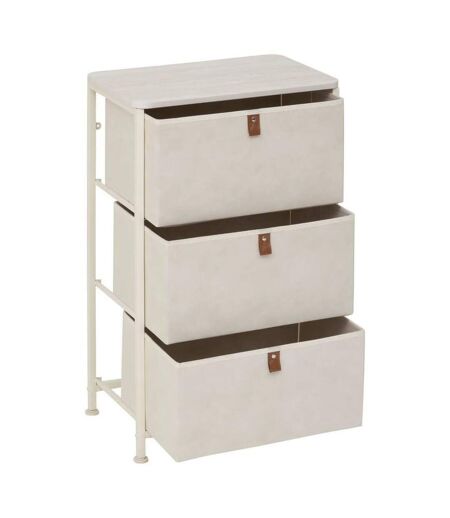 Tour de rangement 3 tiroirs TISSA - Beige