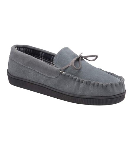 Pantoufles Mocassin Homme Suede Cuir pour Maison