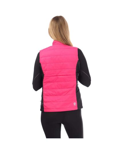 Womens/ladies Ascending Lightweight Padded Gilet Pink Black Dare 2B