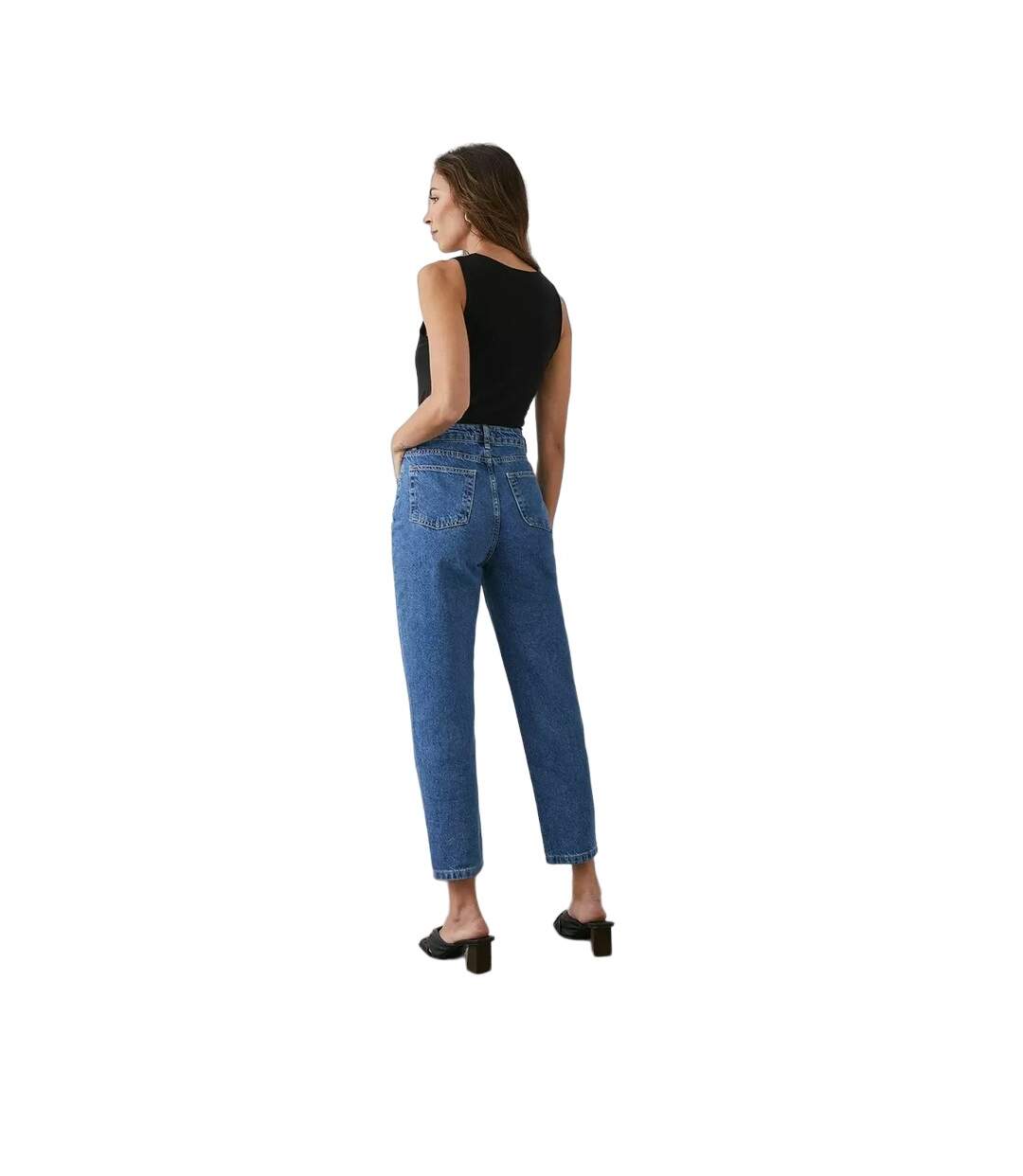 Jean 7/8 femme bleu Principles-2