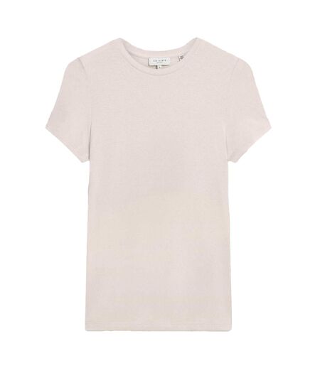 Womens/ladies Plain Lightweight Fitted T-shirt Pink Ted Baker