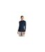 Womens/ladies Nosilife Mock Neck Long-sleeved Golf T-shirt Blue Navy Craghoppers-1