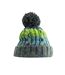 Womens/ladies Corkscrew Pom Pom Beanie Electric Grey Beechfield-2