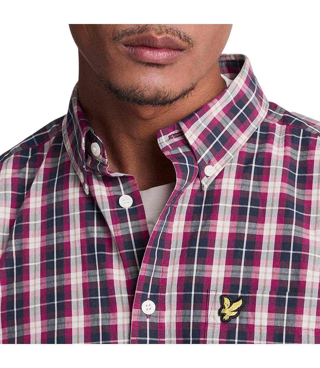Chemise Manches Longues Motif/style À Carreaux Homme Bleu Marine À Carreaux Lyle & Scott-4