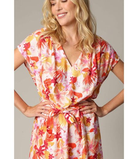 Robe exotique en viscose avec imprimé tropical PIA