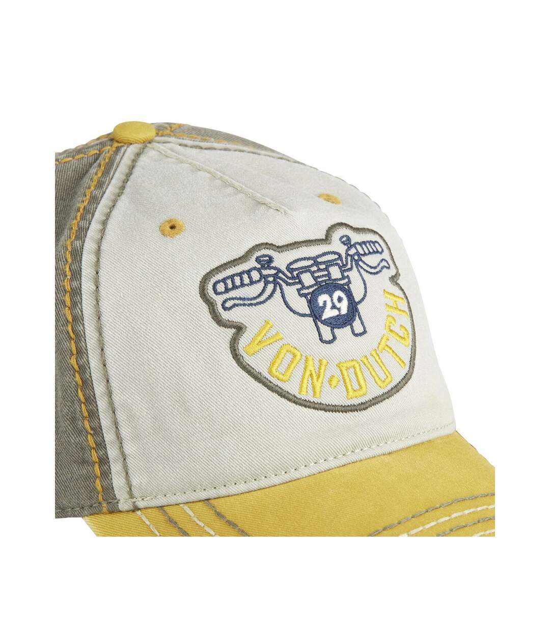 Casquette baseball en coton avec broderie effet usé Retro Handle Vondutch-3
