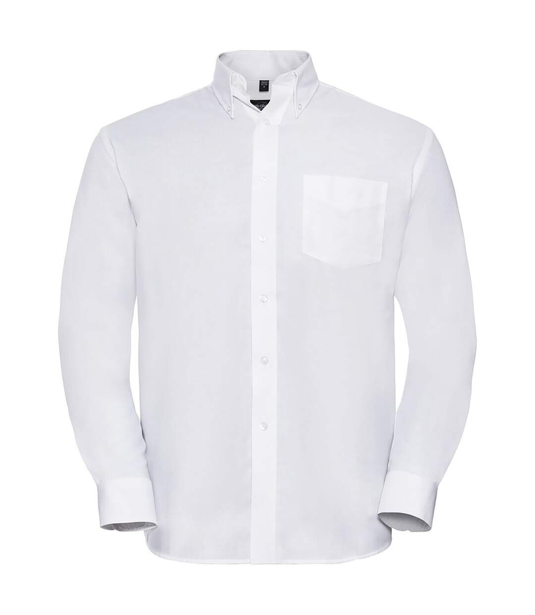 Collection mens long sleeve easy care oxford shirt white Russell-1