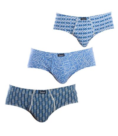 Pack of 3 Men's Essential Print Briefs with Opening A0090
