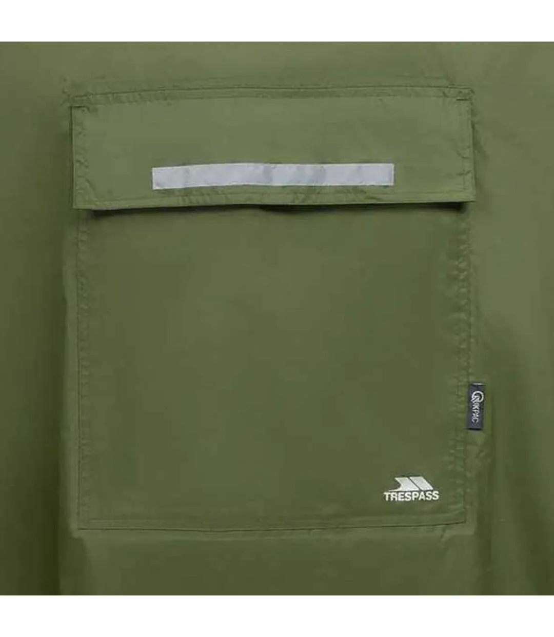 Poncho Imperméable Pliable À Capuche Qikpac Adulte Vert Mousse Trespass-3