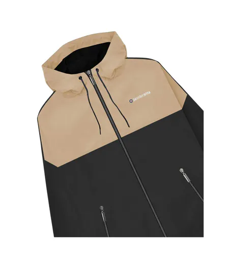 Mens Ss26 Contrast Panel Jacket Black Cashew Lambretta
