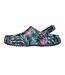Womens/ladies Archfitwave Floral Eva Open Toe Sandals Black Multicoloured Skechers-2