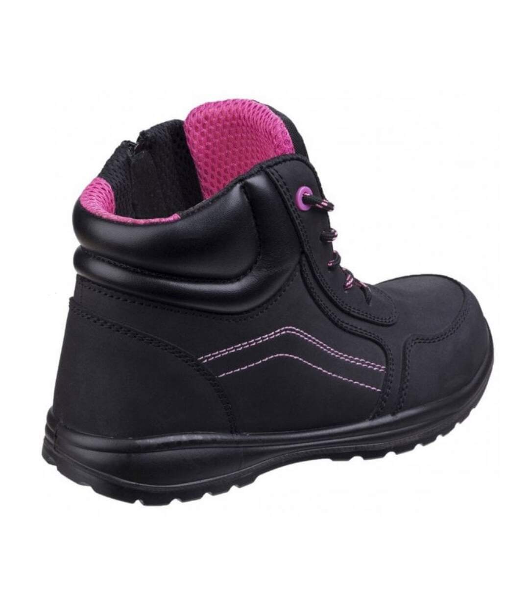 Safety womens/ladies composite safety boots with side zip black Amblers-2