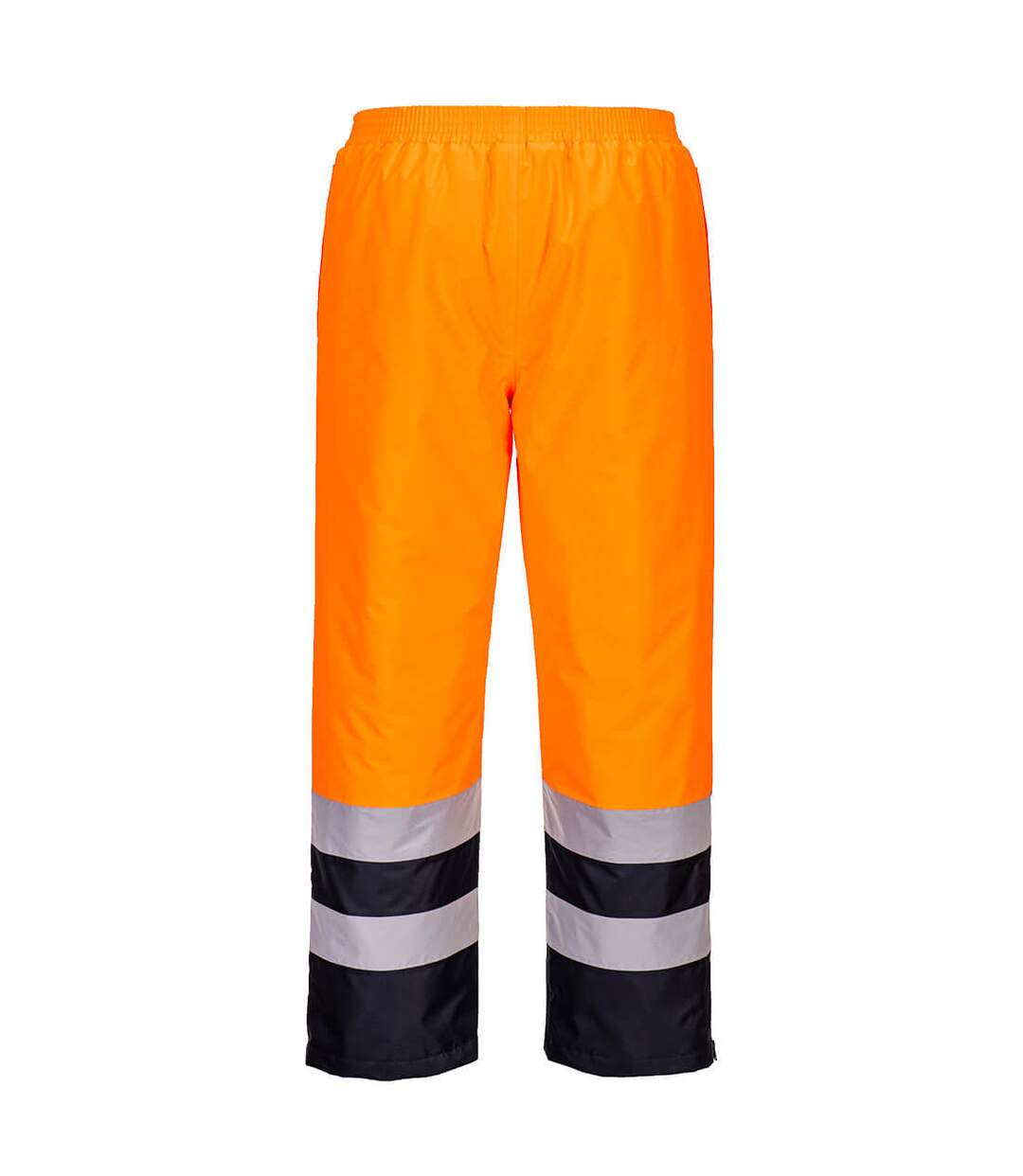 Mens hi-vis safety trousers orange/navy Portwest-2