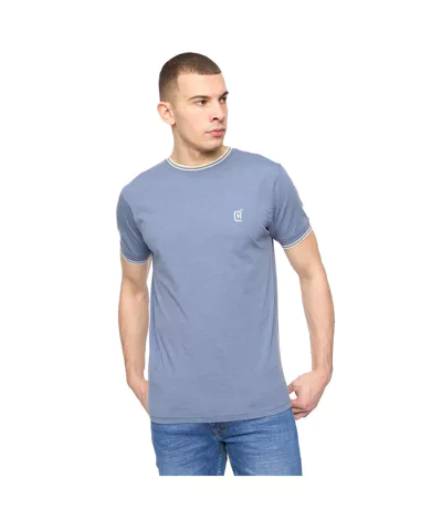 T-shirt Deuxtip Homme Bleu Chiné Crosshatch