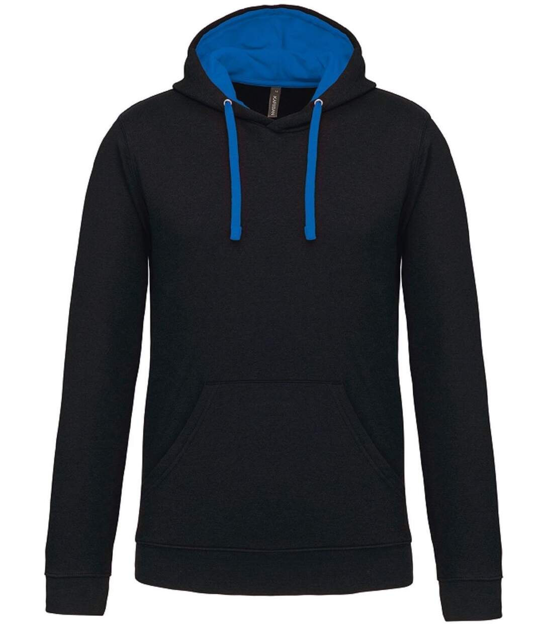 Sweat à capuche contrastée - Homme - K446 - noir et bleu roi