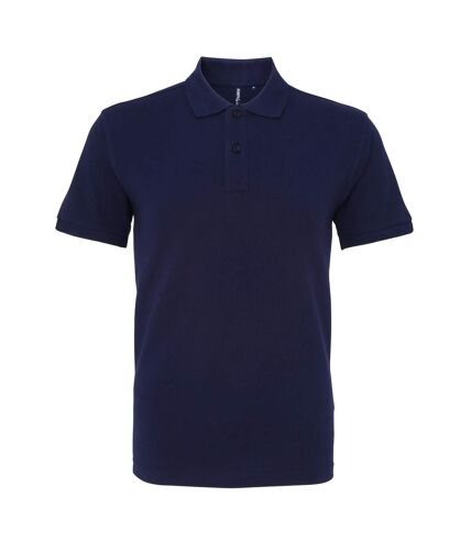 Asquith & Fox Mens Plain Short Sleeve Polo Shirt (Navy)