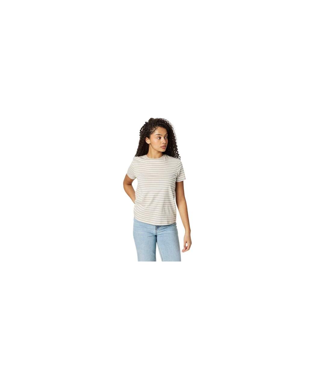 T-shirt Motif/style À Rayures Endmoor Femme Beige Gris Jack Wills-1