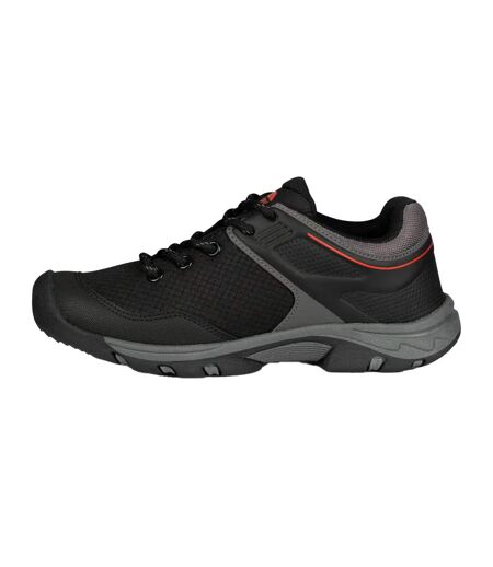 Childrens/kids Bevin Waterproof Trainers Black Red Trespass