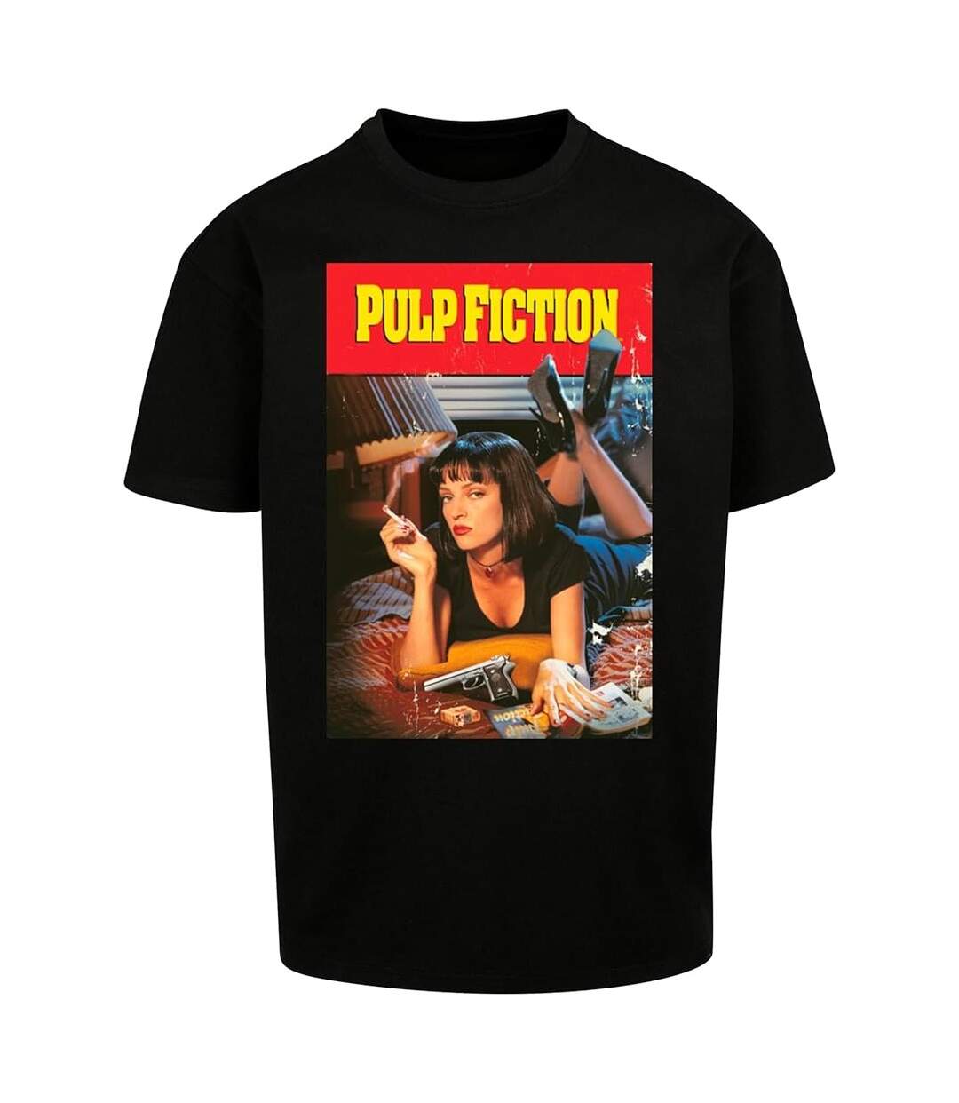 T-shirt Motif/style Pulp Fiction Poster Homme Noir MerchCode-2