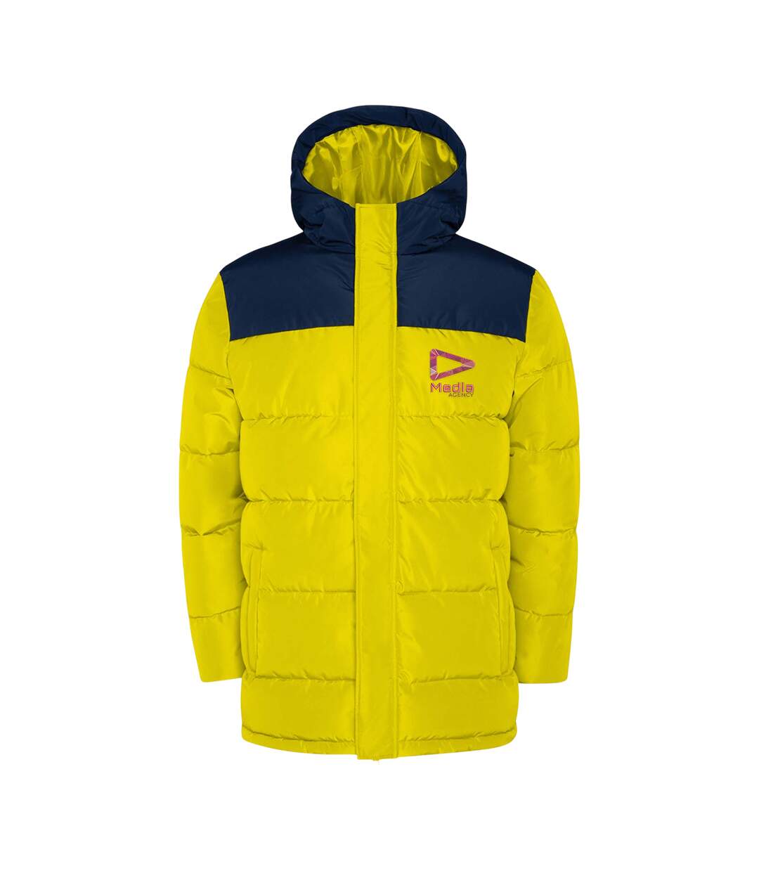 Veste Isolée Tallin Adulte Jaune Bleu Marine Foncé Roly-1