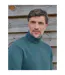 Mens Polo Neck Jumper Aqua WoolOvers-2
