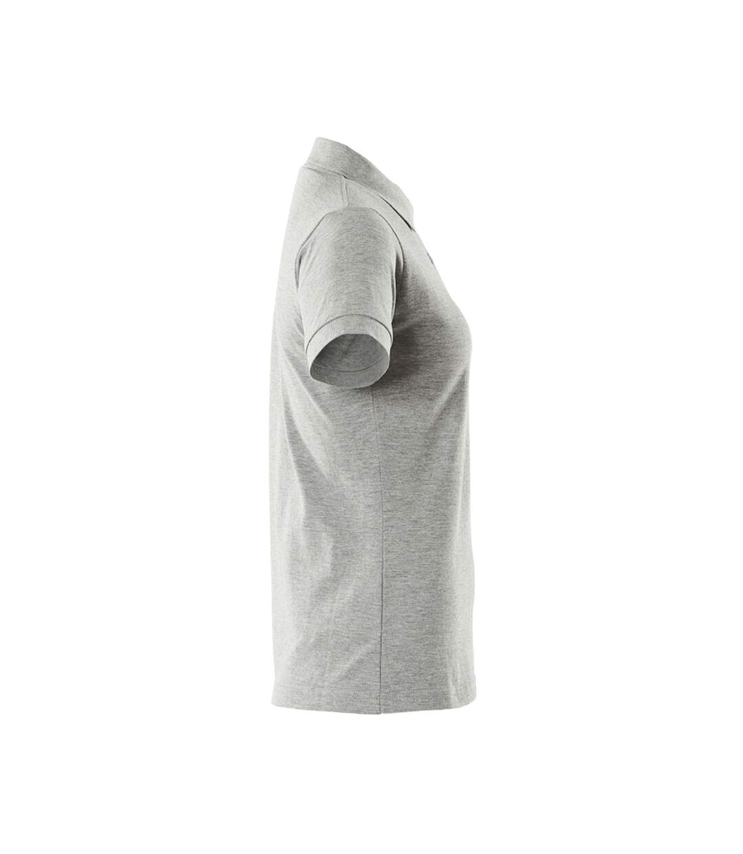 Womens/ladies Crossover Plain Polo Shirt Grey Mascot-4