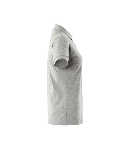 Womens/ladies Crossover Plain Polo Shirt Grey Mascot
