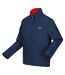 Mens cera v wind resistant soft shell jacket moonlight denim/danger red Regatta