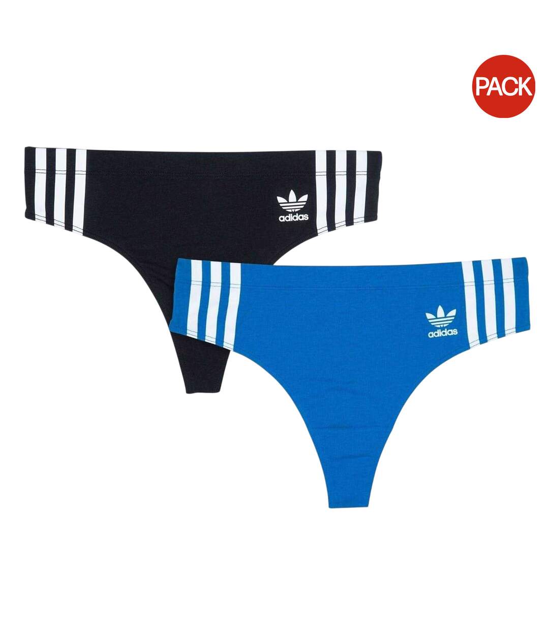 Lot De 2  Strings Femme Noir Bleu Adidas-2