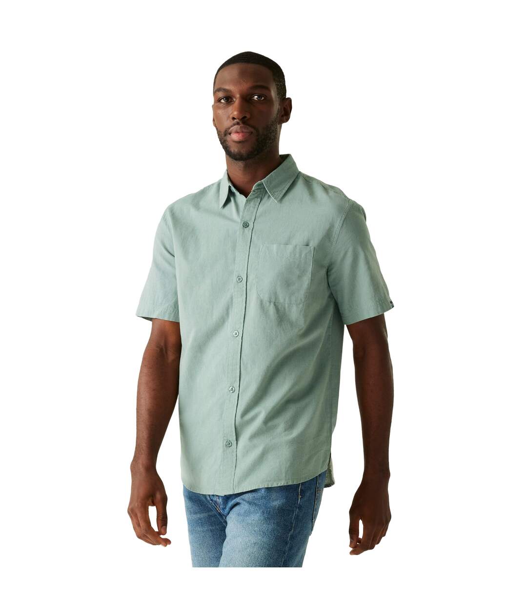Mens Loran Short-sleeved Shirt Glacier Regatta-4