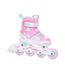 Patins À Roulettes Alignées Enfant 30,5-33 Fr Blanc Rose Bleu Tempish-1
