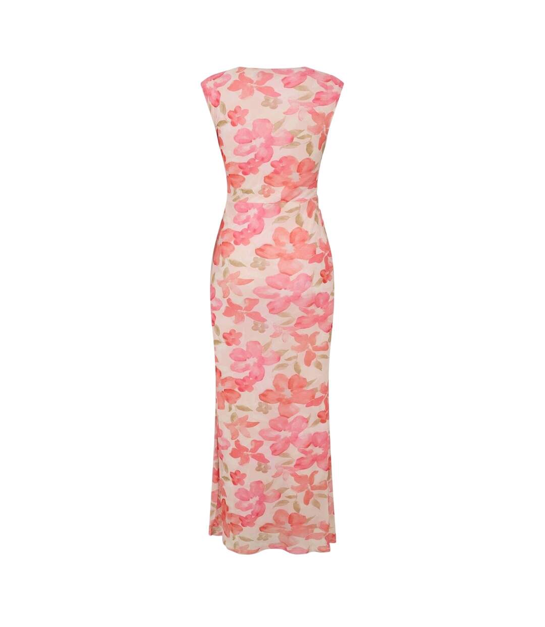 Womens/ladies Floral All-over Print Maxi Dress Pink White I Saw It First-3