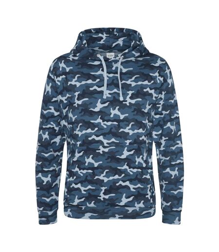 Sweat-shirt à capuche camo homme - JH014 - bleu camouflage