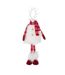Cerf Imitation Fourrure Foulard 54cm Blanc & Rouge-1