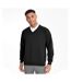 Sweatshirt avec col en v homme noir Maddins