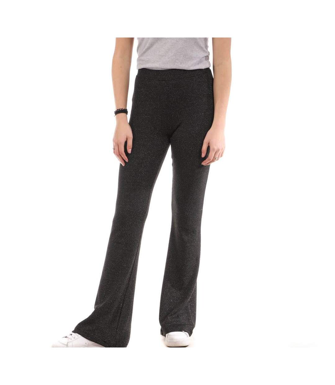 Pantalon Fluide Noir Femme Only Flared - L-1