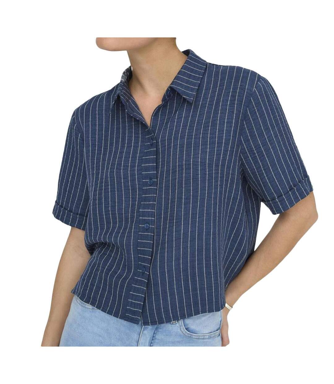 Chemise bleu femme jdy power-1