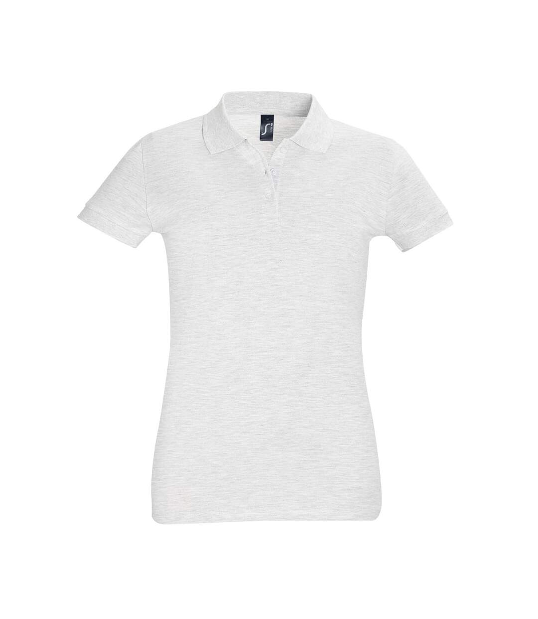 Polo manches courtes perfect femme gris pâle SOLS