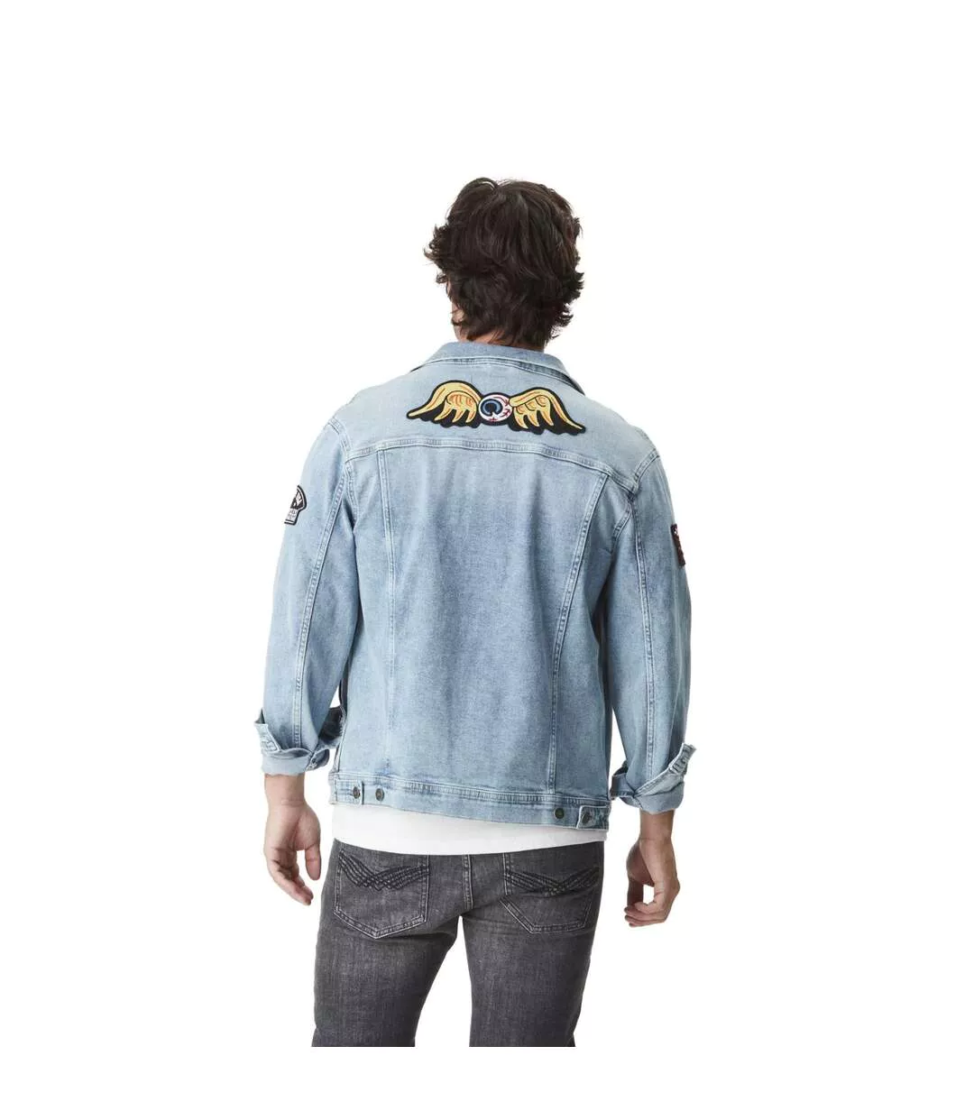 Veste Jeans homme Max Used Bleu Vondutch-2