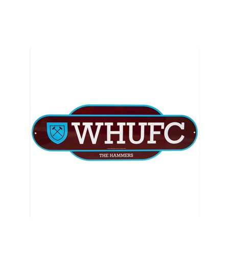 West Ham United FC - Plaque RETRO YEARS (Bordeaux / Bleu ciel) (Taille unique) - UTBS3321
