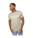 T-shirt Offaxis Homme Vert De Gris Crosshatch-2