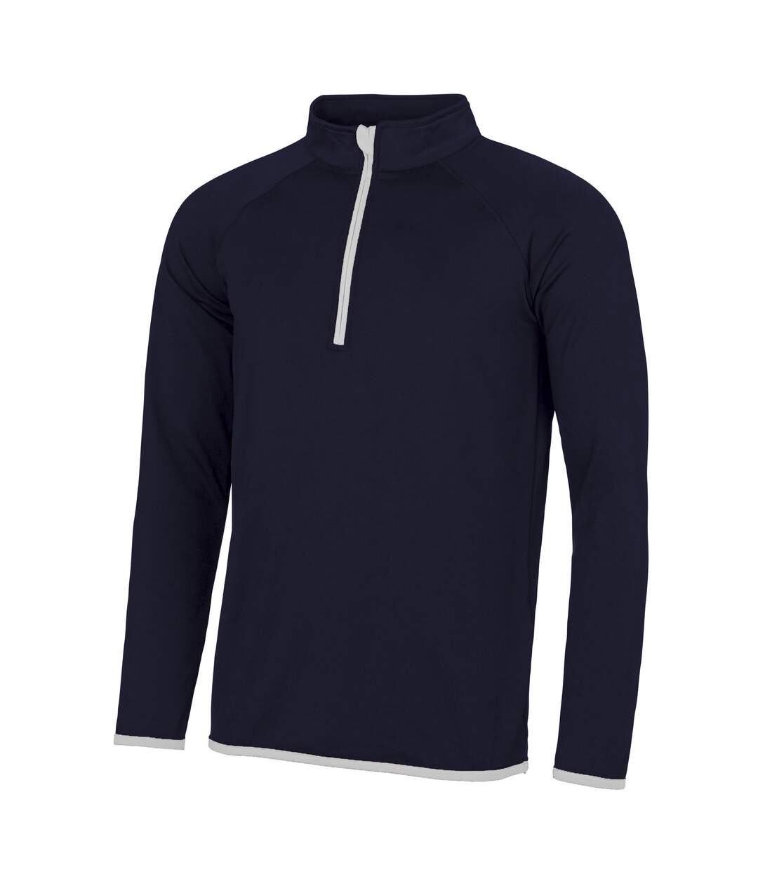 Just cool sweatshirt à col zippé homme bleu marine/blanc Awdis-1