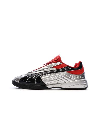Baskets noires/rouges/argent homme puma goalgetter