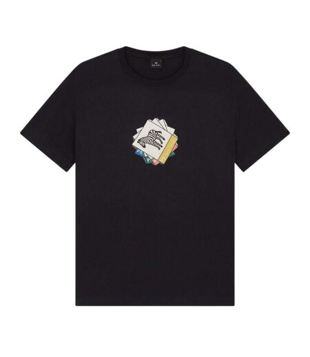 Mens Graphic Print Jersey T-shirt Blue Paul Smith