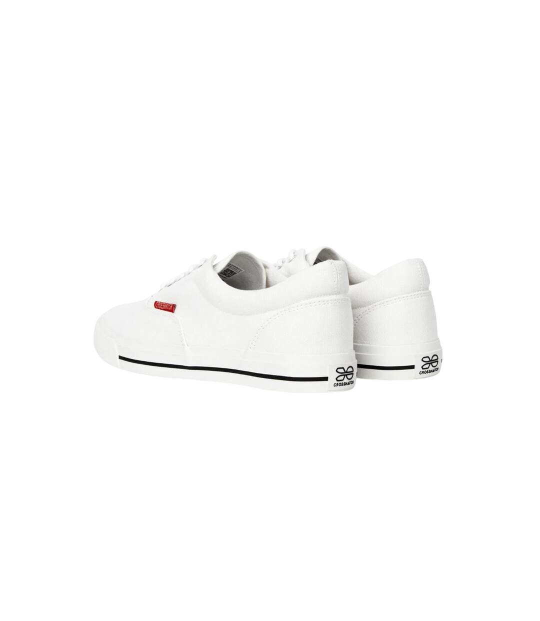 Mens Skywalk Canvas Trainers White Crosshatch-2