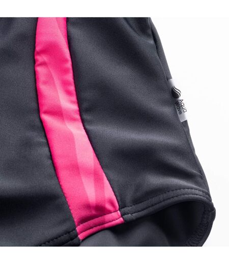 Maillot De Bain 1 Pièce Asma Femme Noir Framboise Vif Aquawave